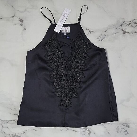 Tops - KoKo + Mason Black lace tank
